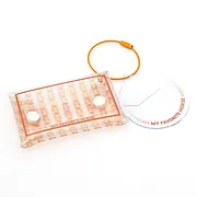 PVC馬券＆缶バッジケース【橙】