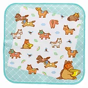サニーラテ競走馬柄 手のひらサイズのタオルはんかち