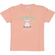 イチゴケーキチャン ぷっくりプリントTシャツ キッズサイズ【サーモンピンク】