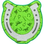 蹄鉄型ハンドタオル【グリーン】