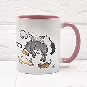 チアブーコ マグカップ  【ピンク/とねっことねこ】